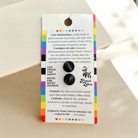 2/$25 NEW Proud Zebra Rainbow Ally Flag - Flag Cube Pin PRIDE Rainbow Enamel Pin - Picture 3 of 5